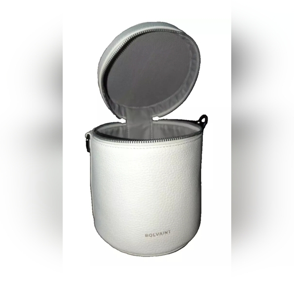 Bolvaint Bucket Bag Tote White Beige Vintage 70s Style Shoulder Strap Purse - Picture 7 of 14